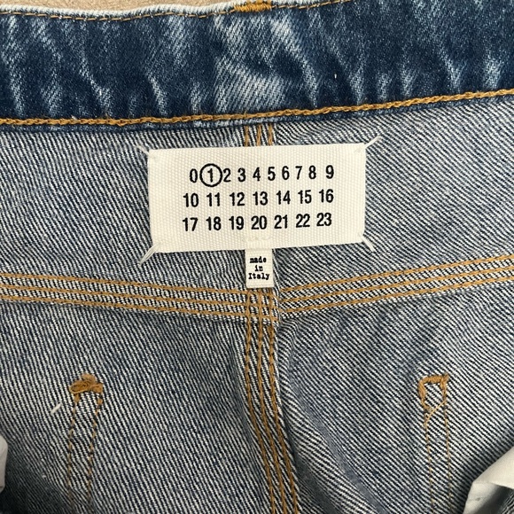 Maison Martin Margiela Blue Patchwork Cropped Jeans - Picture 2 of 8
